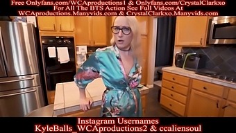 Cougar Stepmom Gives Blowjob And Handjob To Young Lover