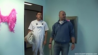 Wild Dutch Milf Enjoys Threesome With Two Hunky Men