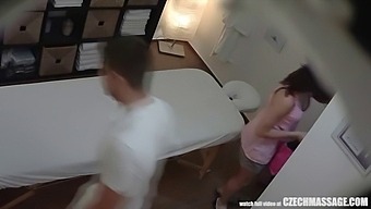 Steamy Encounter On A Massage Table With Oil And Cowgirl Position
