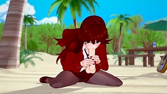 Bạn Gái Nhật Bản Thỏa Mãn Bằng Miệng Trong Một Video Hoạt Hình