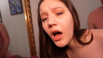 Stepfather'S Sexual Abuse On Stepdaughter'S Small Tits And Holes