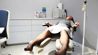 A Polish Beauty Therapist Pleasures Her Client'S Feet