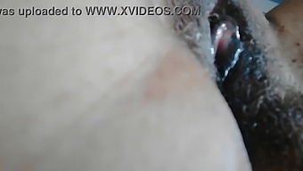 African Queen'S Wet Pussy Under A White Blanket