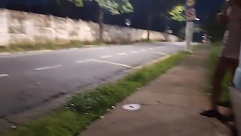 A Daring Handjob Near A Bus Stop With A Stunning Unknown Person