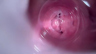 Close-Up Of Deep Penetration In A Young Brunette'S Vagina