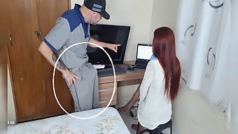 Amateur Housewife'S Intimate Encounter With Computer Technician