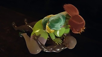 Shrek'S Princess Fiona Gets Her Big Natural Tits Filled With Orc Cum In 3d