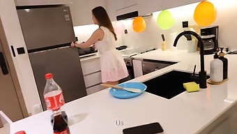 I Had A Hot Role Play With My Friend’s Mom In Her Own Kitchen After His Birthday.